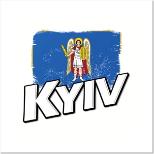 Kyiv flag Posters and Art